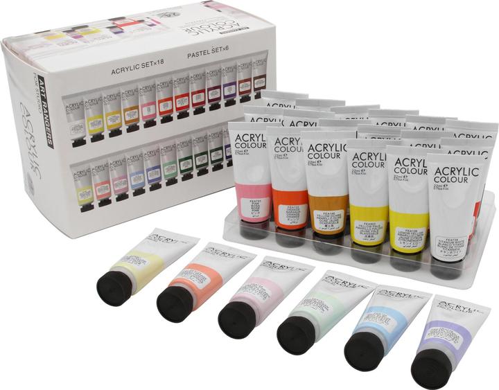 Image du produit Art Ranger 24x22ml Set couleurs primaires acrylique (Multicolore, 528 ml)