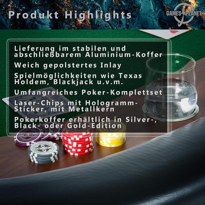 Actual product image Games Planet Poker set with 300 laser chips (German)