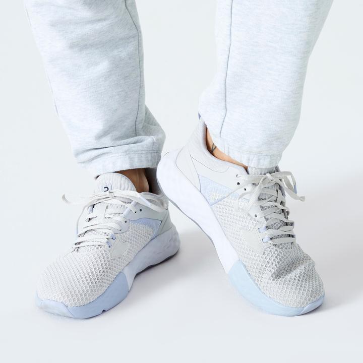 Actual product image Domyos Ladies slim jogging trousers - 500 light grey (W28/L31)