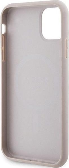 Actual product image Guess GUHMN61G4GFRP iPhone 11 6.1" / Xr różowy/pink hardcase 4G Collection Leather Metal Logo MagSaf (Apple iPhone 11)