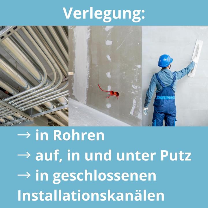 Immagine prodotto Kalitec 10 Meter H05V-K (X05V-K) 1 mm² transparent Verdrahtungsleitung I Aderleitung flexibel PVC Ei (10 m)