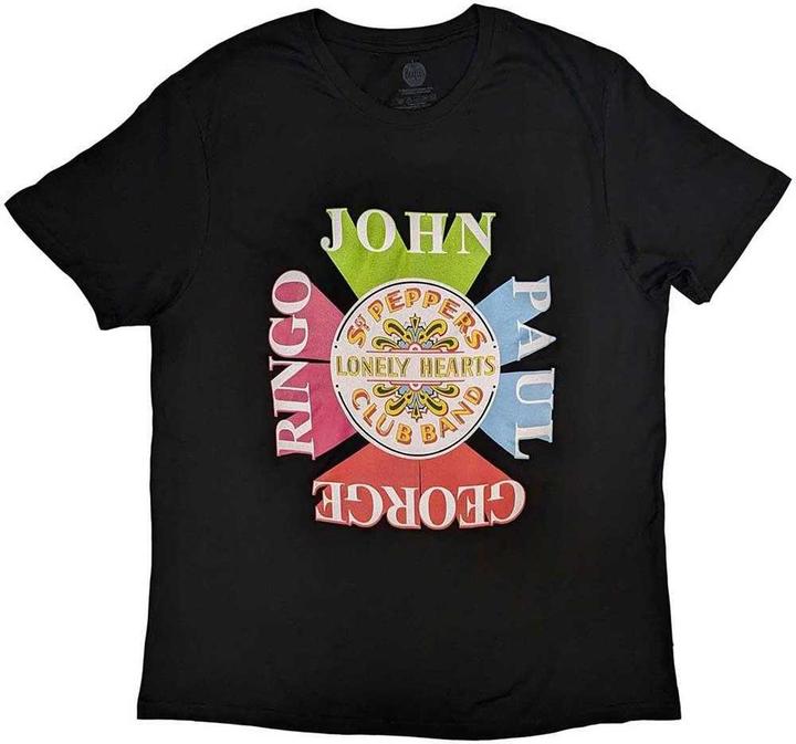 Actual product image The Beatles Unisex Adult Sgt Pepper Drum Names T-Shirt (XXL)