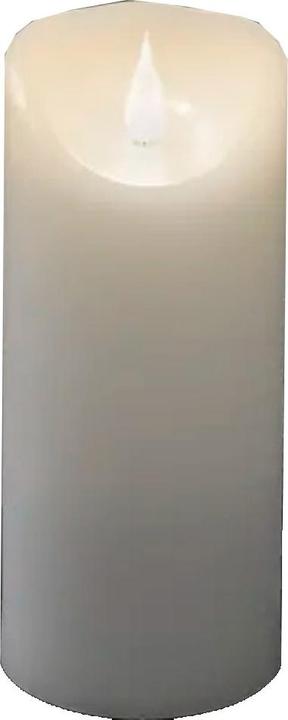 Actual product image Konstsmide LED wax candle, white, with 3D flame, Ø 7, 5 cm, height: 17, 5 cm, with 4h and 8h timer (1 x)