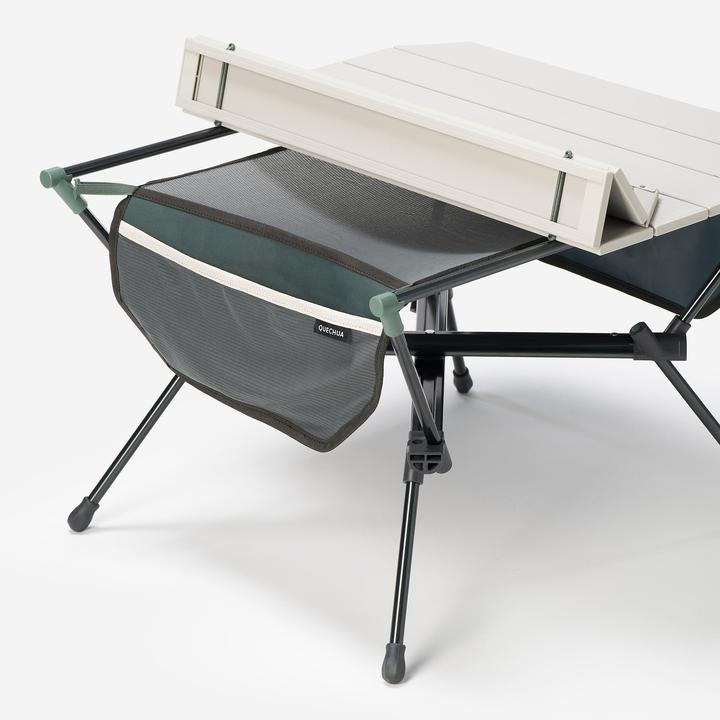Image du produit Quechua TABLE BASSE - COMPACTE - DE CAMPING- 500 -BEIGE- VERT