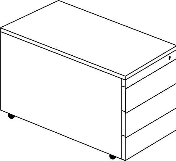Actual product image Mauser Drawer container with rollers (41.5 x 80 x 52.5 cm)