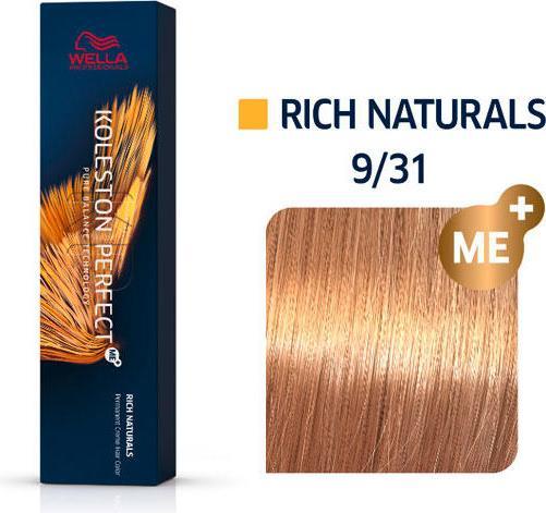 Actual product image Wella Koleston Perfect Me+ (9/31 Light Blond Gold Ash)