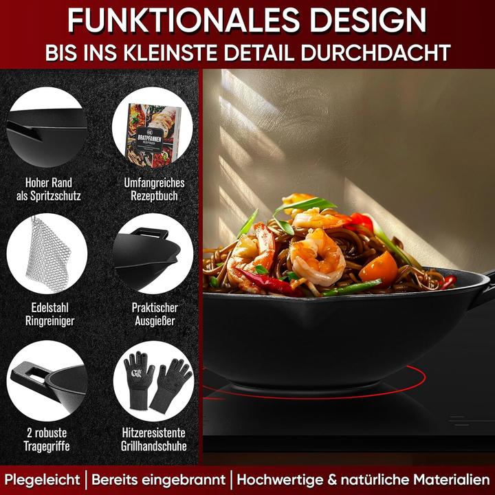 Actual product image Gusskönig Wok (36 cm, Wok, Cast iron)