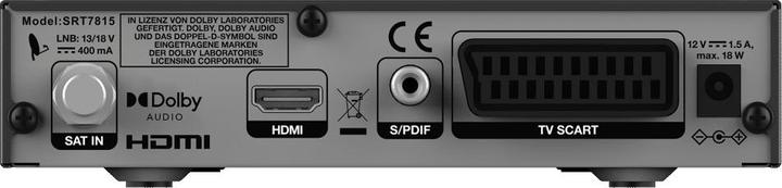 Actual product image Strong SRT7815 DVB-S2 HD+ receiver (0.13 GB, DVB-S, CI Shaft, CI+ slot)