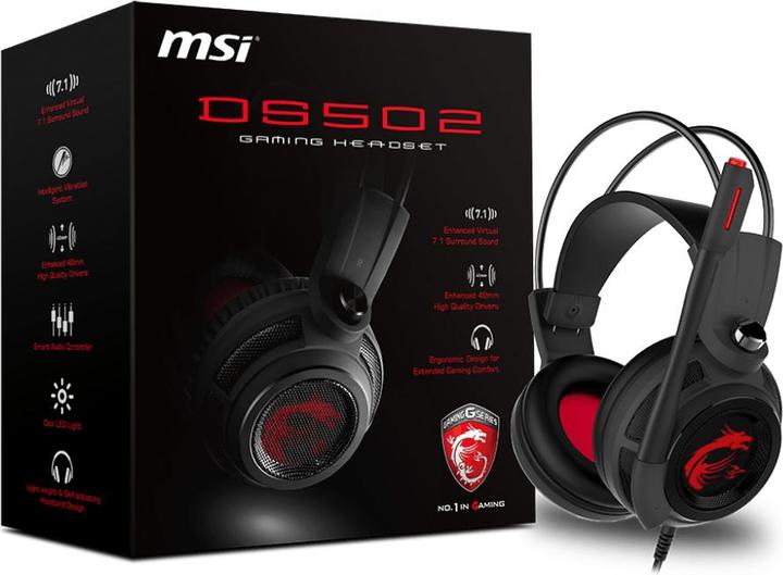 Actual product image MSI H991 Gaming Headset, black (Cable)