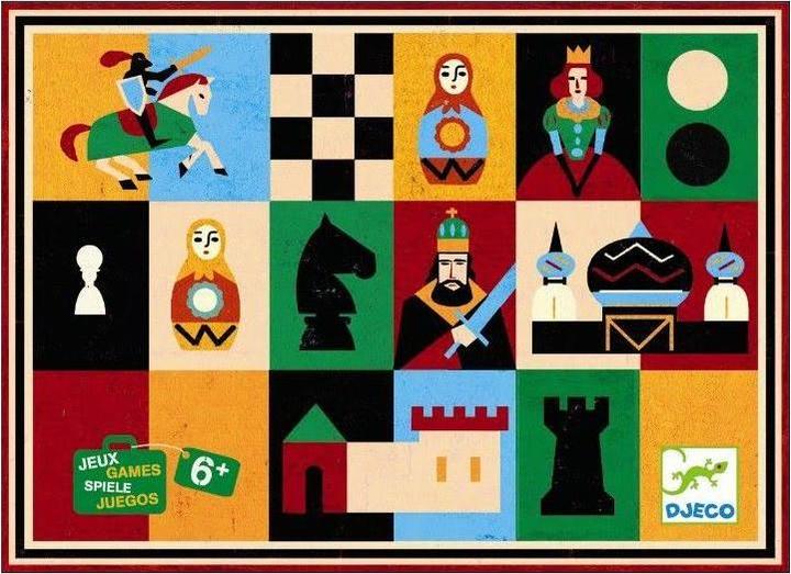 Actual product image Djeco Chess and checkers