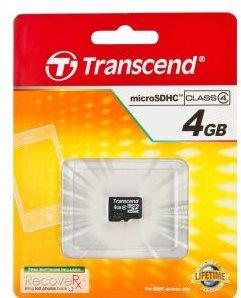 Produktbild Transcend Flash-Speicherkarte 4GB Micro SDHC, C4 (4 GB, microSDHC)