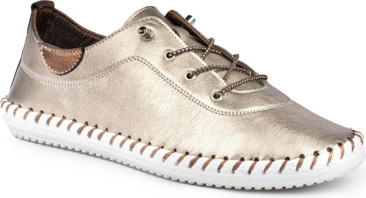 Actual product image Lunar Womens/Ladies St Ives Leather Plimsolls (38)