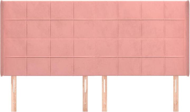 Immagine prodotto VidaXL Kopfteil mit Ohren Rosa 203x16x118/128 cm Samt,Farbe (203 x 16 x 128 cm)