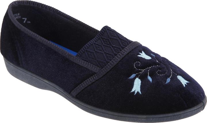 Universal Textiles Inez Hausschuhe Pantoffeln mit BlumenStickerei