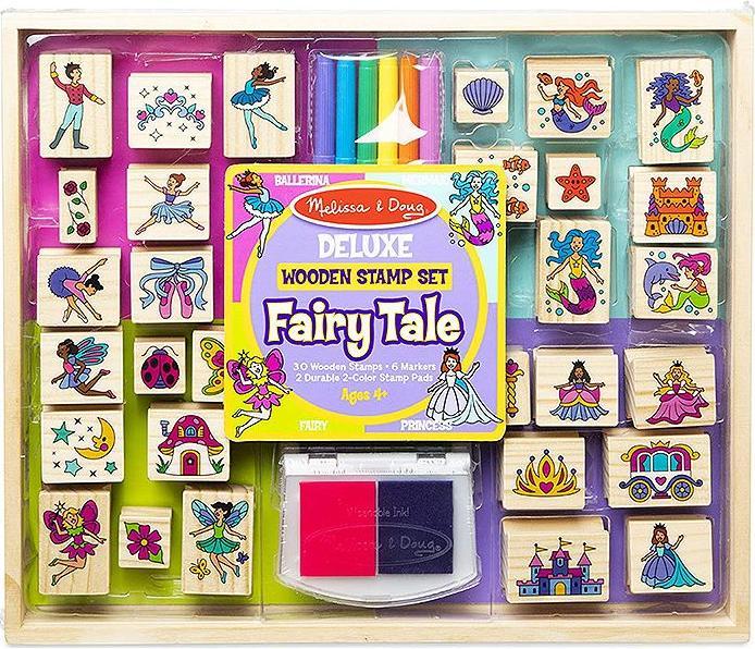 Melissa & Doug Deluxe Holzstempel-Set Märchen