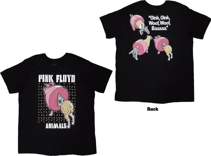 Pink Floyd Animals Cartoons Back Print