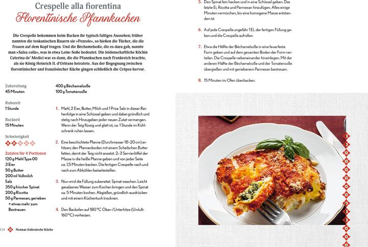 Valori nutrizionali e ingredienti Nonnas italienische Küche (Tedesco, @nonnasilviofficial, Silvana Bini, 2024)