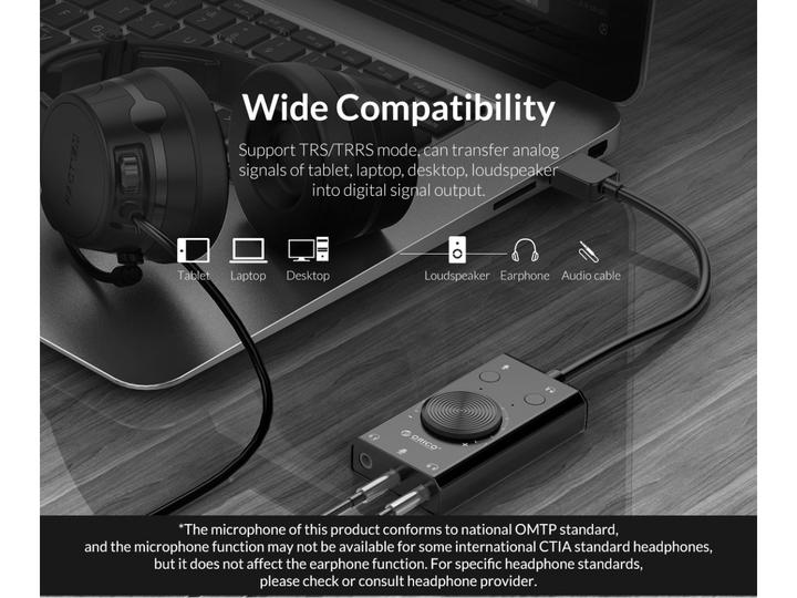 Image du produit Orico Carte son externe USB avec contrôle de volume (USB 2.0)