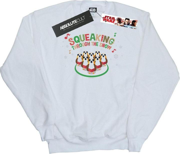 Star Wars The Last Jedi Porgs Squeaking Through The Snow Sweatshirt (S)