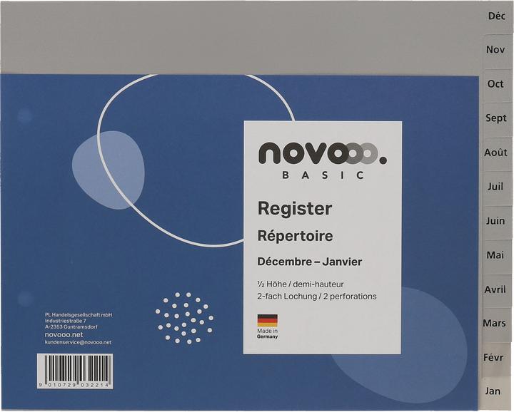 Novooo Register PP grau 1/2 Höhe
