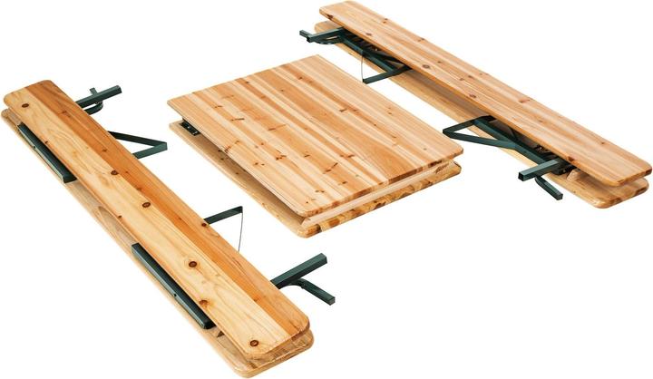 Produktbild tectake Bierzeltgarnitur 3-tlg. mit Lehne (176 cm)