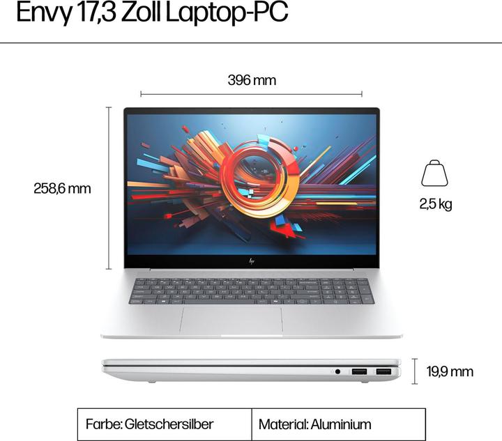 Produktbild HP Envy 17-da0054ng (17.30", Intel Core Ultra 5 125H, 16 GB, 512 GB, DE)