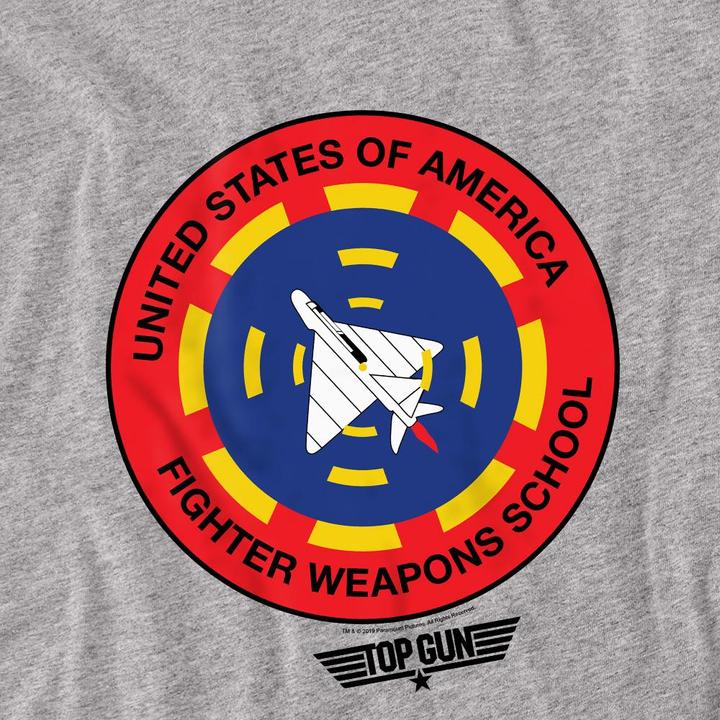Actual product image Top Gun Unisex Adult Fighter Weapons School T-Shirt (S)