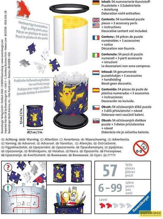 Produktbild Ravensburger 3D - Federmäppchen Pokemon (54 Teile)