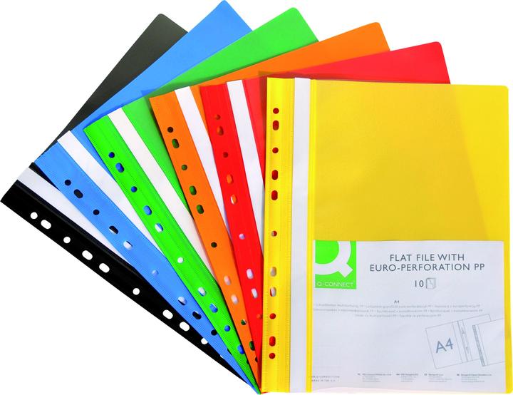 Actual product image Q-Connect Folder, PP, A4, standard, 120/170 micron, clip-in, yellow (A4)