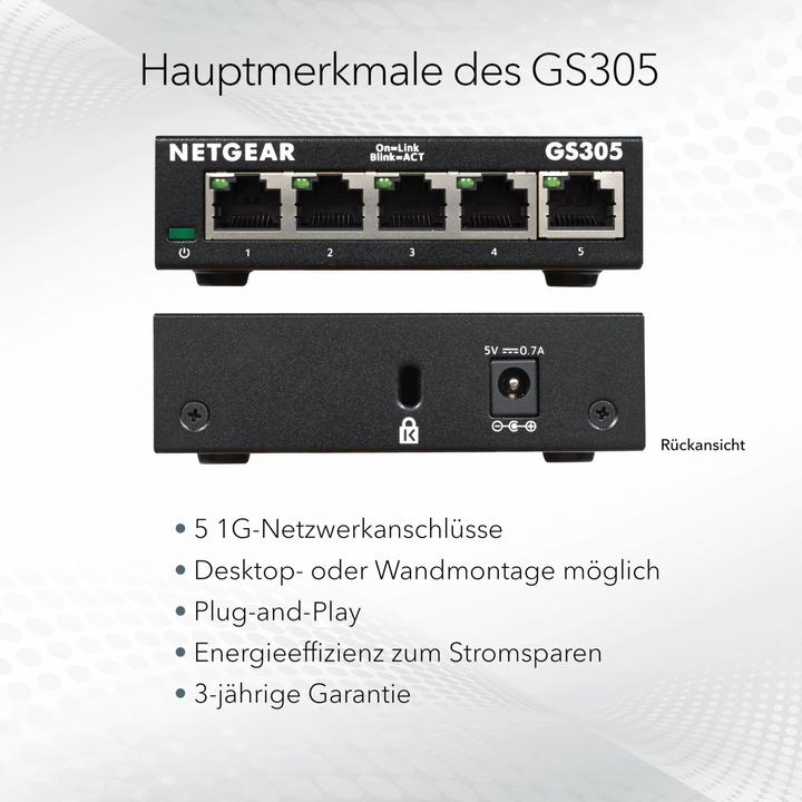 Image du produit Netgear GS308EP-100PES (8 Ports)