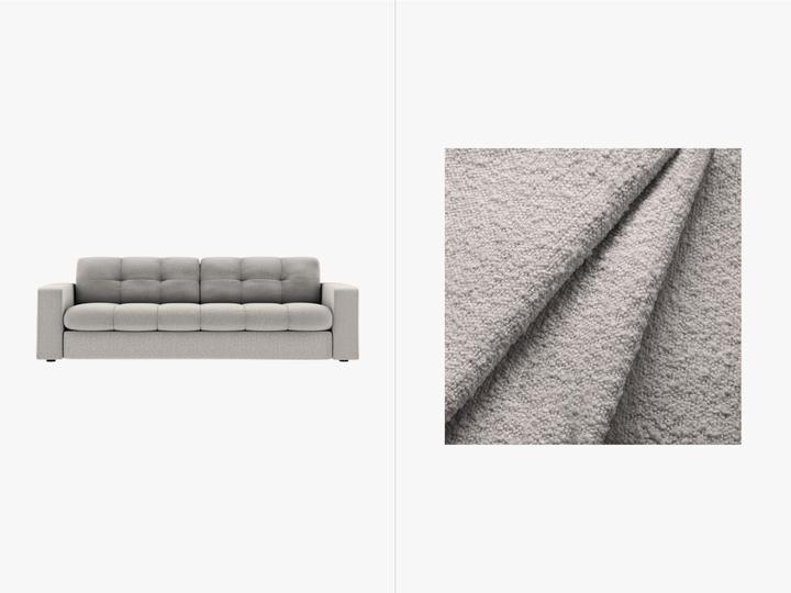 Actual product image CXL by Christian Lacroix Boucle Sofa, "Yohan", 3 Seats, 202x90x72 Made in Europe (2 person sofa, 3-seater, 4-seater)