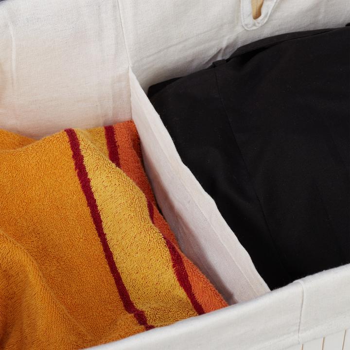 Image du produit Relaxdays Panier à linge, 2 compartiments (95 l)