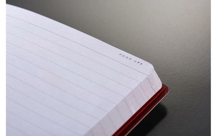 Actual product image Oxford Black n' Red A5 Soft Cover Casebound Business Journal Ruled & Numbered 144 Page Black (A5, Lined, Soft cover)