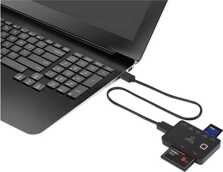 Image du produit Renkforce Lecteur de carte mémoire externe Micro USB 3.2 Gen 1 (USB 3.0) Noir (USB-C 3.2 Gen 1)