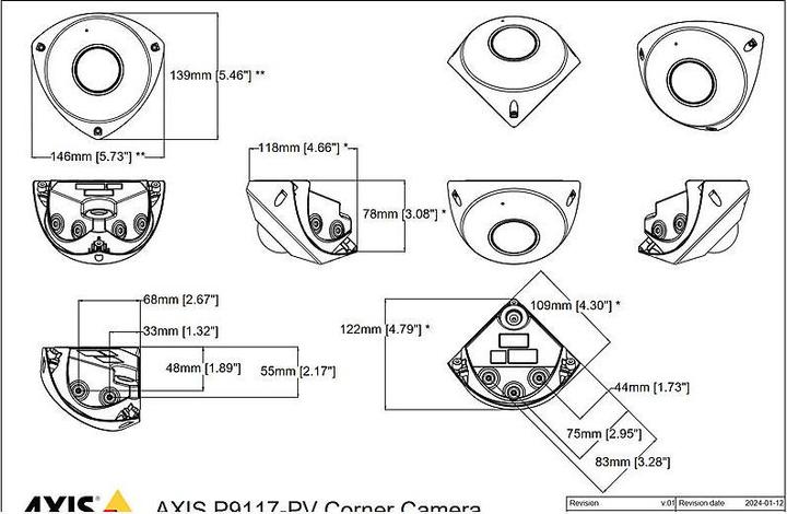 Actual product image Axis P9117-PV (2160 x 2160 pixels)