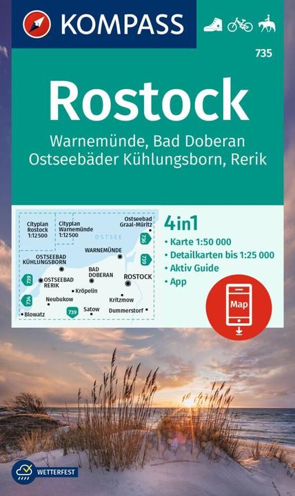 Image du produit Carte de randonnée KOMPASS 735 Rostock, Warnem