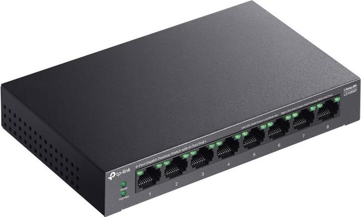 Image du produit TP-Link LS108GP Commutateur Gigabit de bureau à 8 ports avec PoE+ à 8 ports (8 Ports)