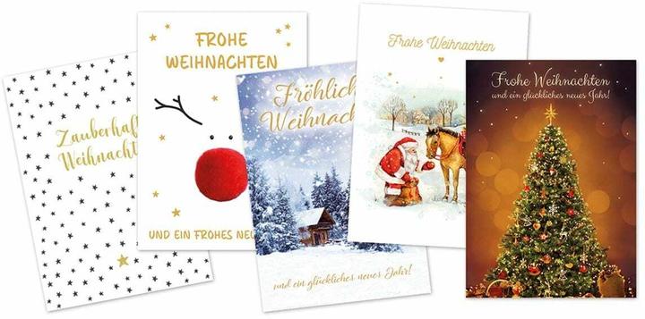 Produktbild Braun + Company Weihnachtskarte verschiedene Motive 5 Stück (5 Stk.)