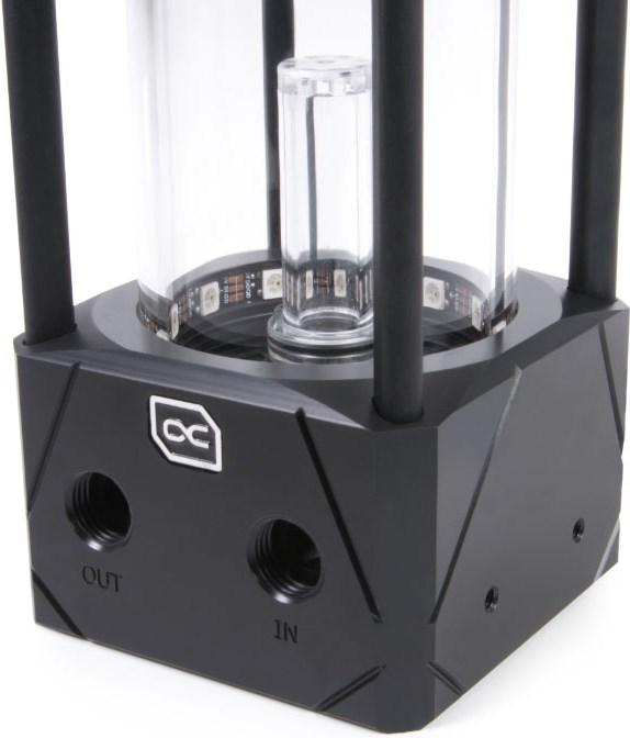Produktbild Alphacool Eisbecher Aurora D5 Acetal/Glas - 150mm inkl. VPP Apex D5