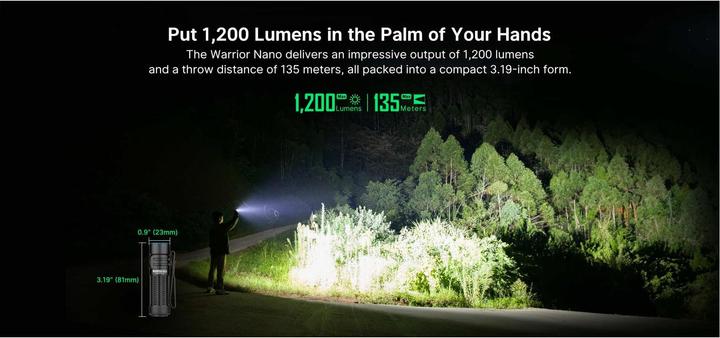 Image du produit Olight Warrior Nano (8.10 cm, 1200 lm)