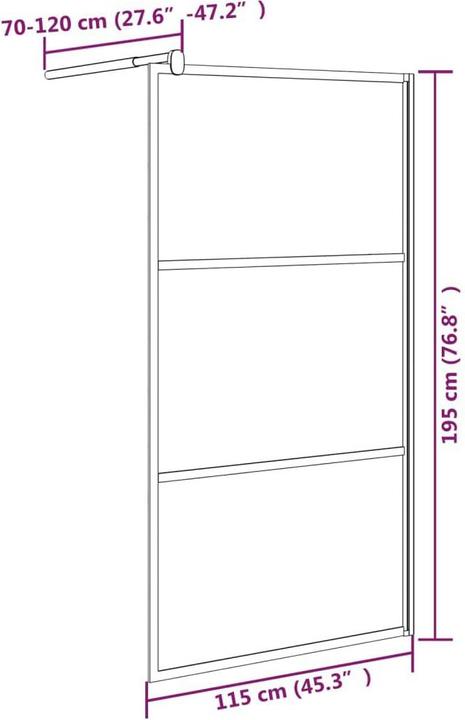 Actual product image VidaXL Cullen (115 cm, 115 cm, 195 cm)