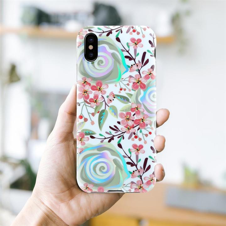 Immagine prodotto Cadorabo IMD TPU Colorful Flowers & Leaves Cover (Apple iPhone XS Max)