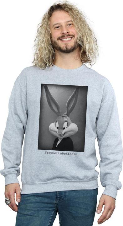 Actual product image Looney Tunes Mens Bugs Bunny Yougottabekiddin Sweatshirt (L)