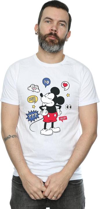 Actual product image Disney Mens Mickey Mouse Tongue Out T-Shirt (L)