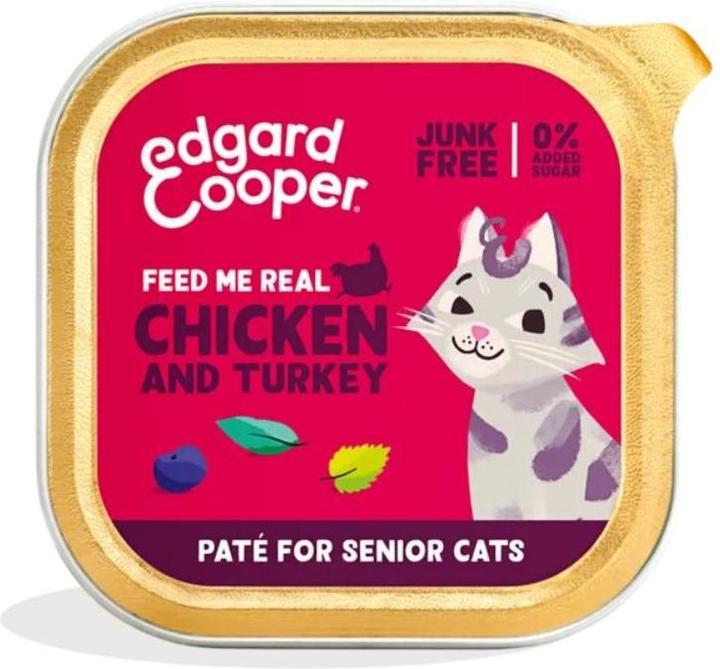 Image du produit Edgard & Cooper Edgard Cooper - Cat Senior Vetfood Paté - Chicken/Turkey - 85g (Senior, 85 g)