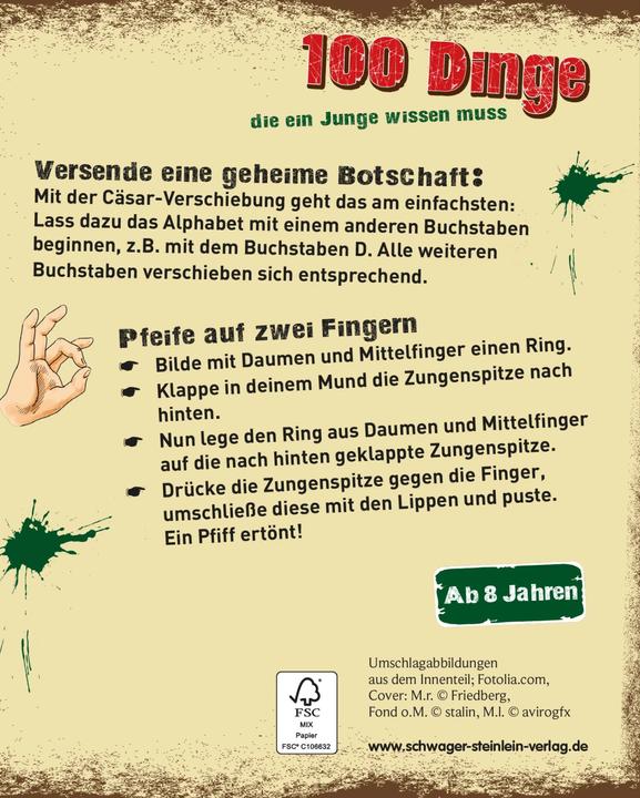 Immagine prodotto 100 Dinge die ein Junge wissen muss (Tedesco, Pino Filippo, 2013)