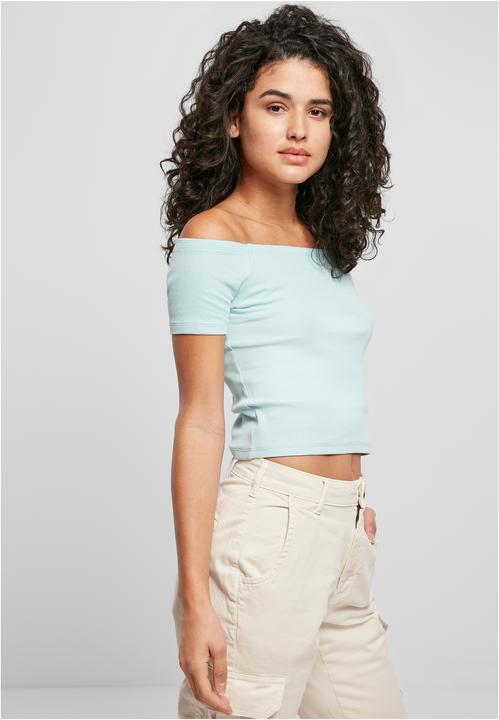 Actual product image Urban Classics Ladies Off Shoulder Rib Tee (L)
