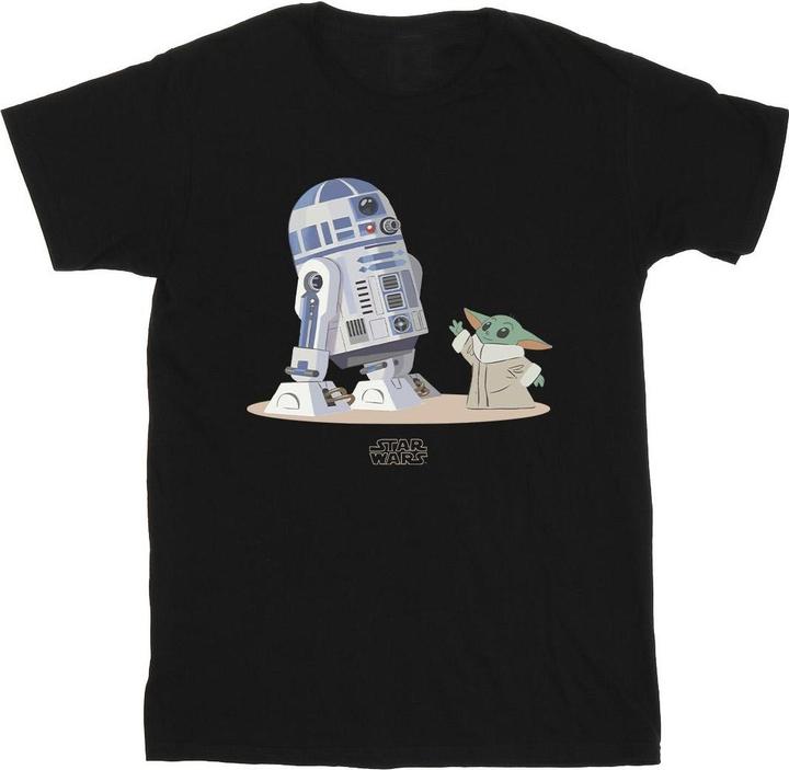 Actual product image Star Wars Mens The Mandalorian R2D2 And Grogu T-Shirt (L)