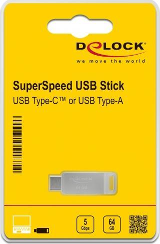 Image du produit Delock Clé USB (64 Go, USB-C, USB 3.0, USB-A)