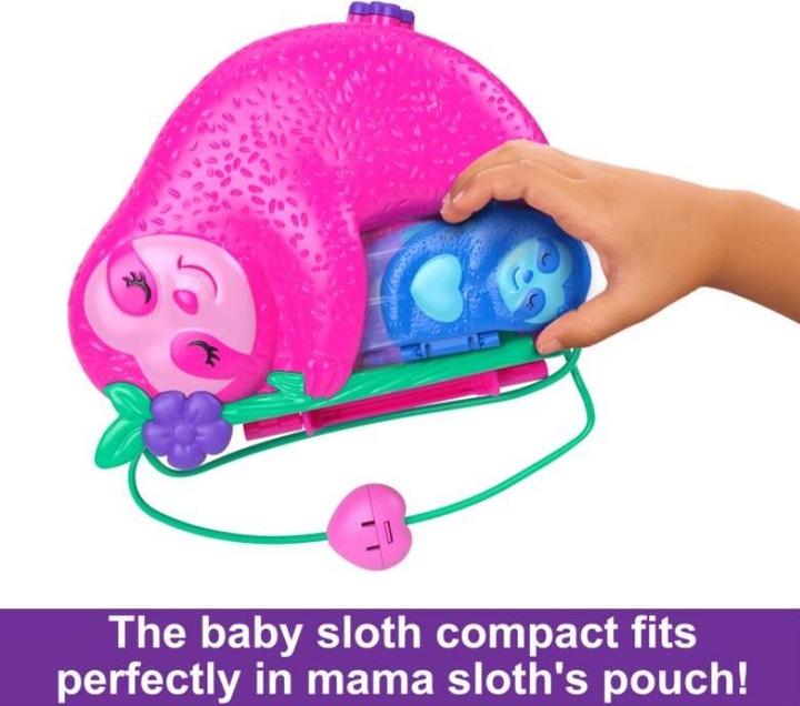 Productafbeelding Polly Pocket Luiaard Familie 2-in-1 Compact Tasje